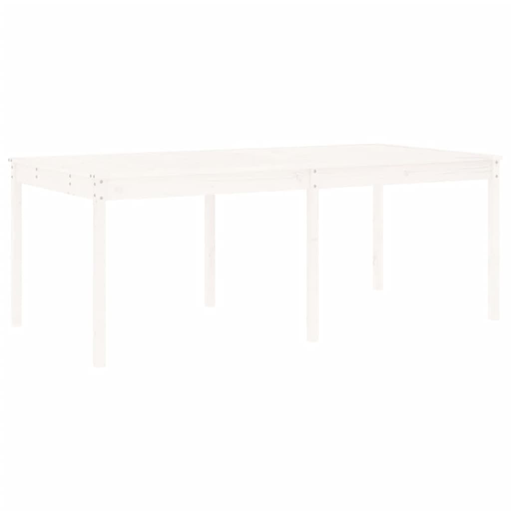 vidaXL Set da Pranzo per Giardino 17pz Bianco Legno Massello di Pino
