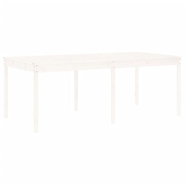 vidaXL Set da Pranzo per Giardino 17pz Bianco Legno Massello di Pino