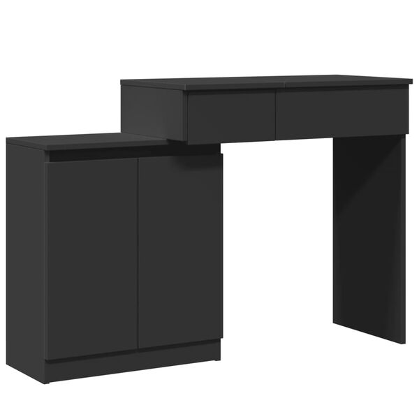 vidaXL Toeletta con LED Nera 115x37x110,5 cm