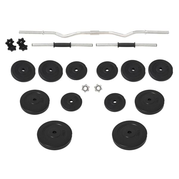 vidaXL Set Bilanciere e Manubri con Dischi 60 kg