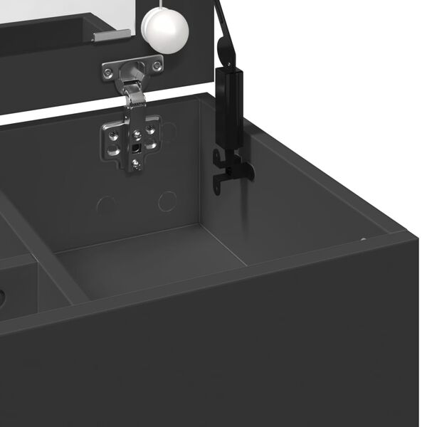 vidaXL Toeletta con LED Nera 115x37x110,5 cm