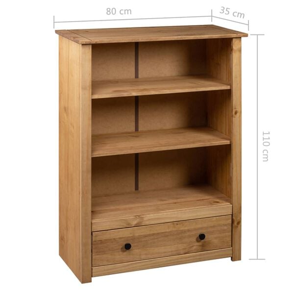 vidaXL Libreria 80x35x110 cm in Pino Massello Panama Range
