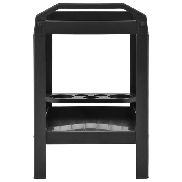 vidaXL Carrello per Bevande Antracite 69x53x72 cm in Plastica