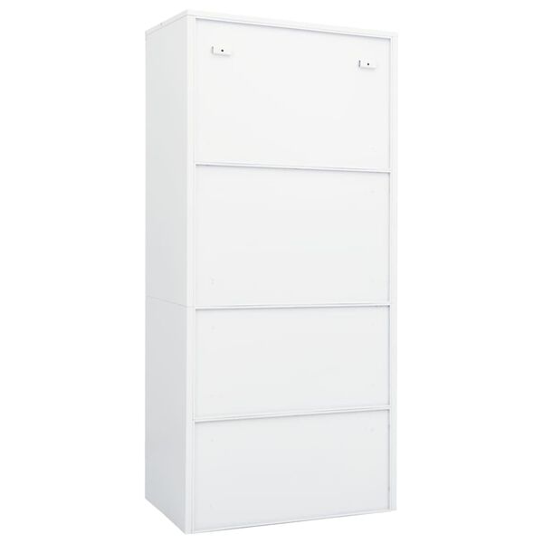 vidaXL Armadio Bianco 80x50x180 cm in Acciaio