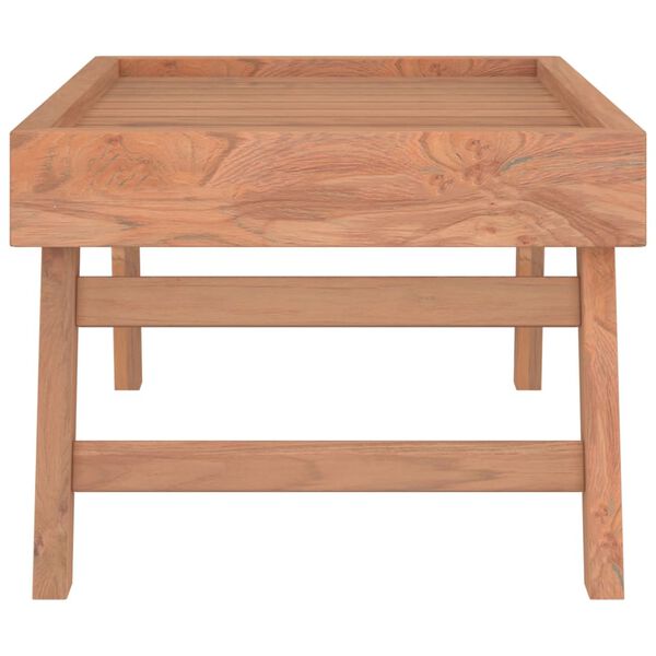 vidaXL Vassoio Pieghevole 55x35x25 cm in Legno Massello di Teak