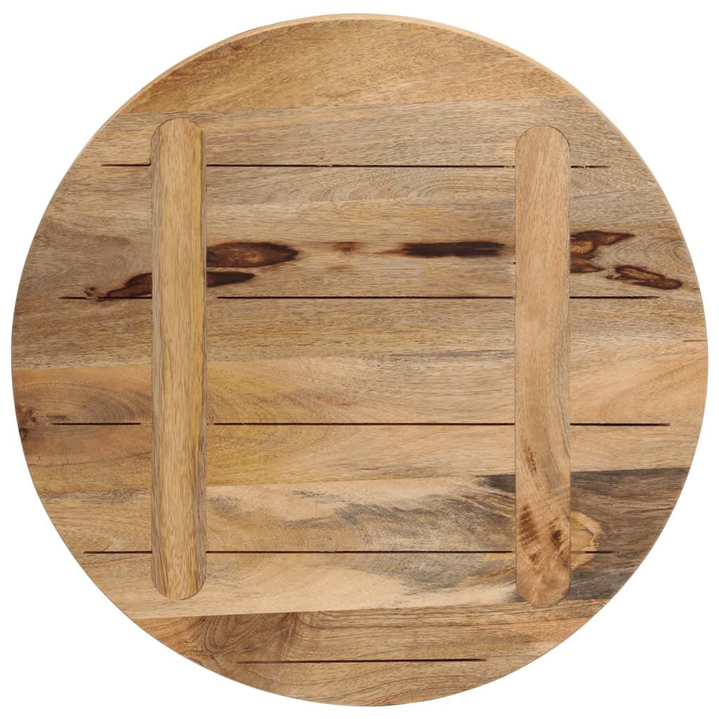 vidaXL Piano per Tavolo Ø 40x3,8cm Rotondo Legno Massello Grezzo Mango