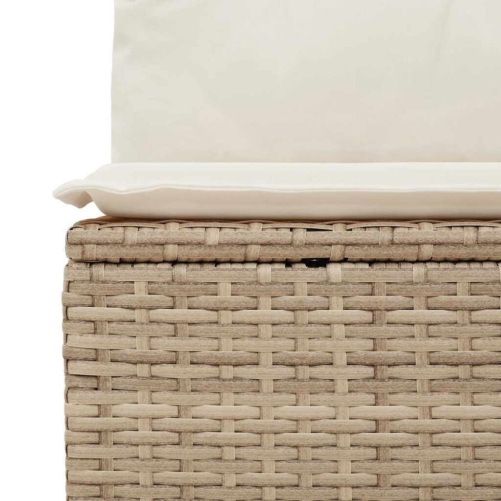 vidaXL Set divani da giardino 9 pezzi con cuscini beige in polyrattan