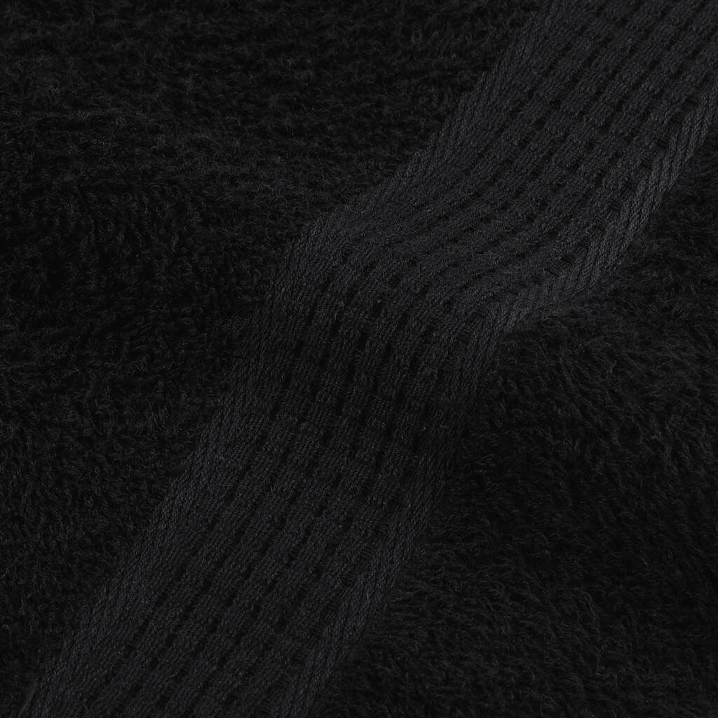 vidaXL Set Asciugamani 6 pz Neri 360 gsm 100% Cotone