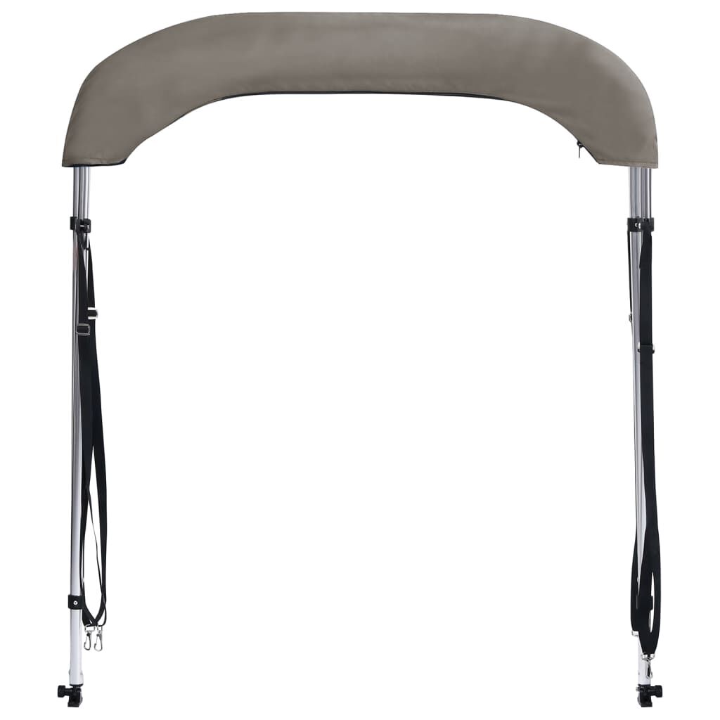 vidaXL Bimini di Prua con Tendalino 2 Archi Grigio 150x120x110 cm