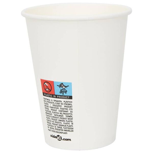 vidaXL Tazze da Caffè in Carta con Coperchi 1000 pz 12oz 300 ml