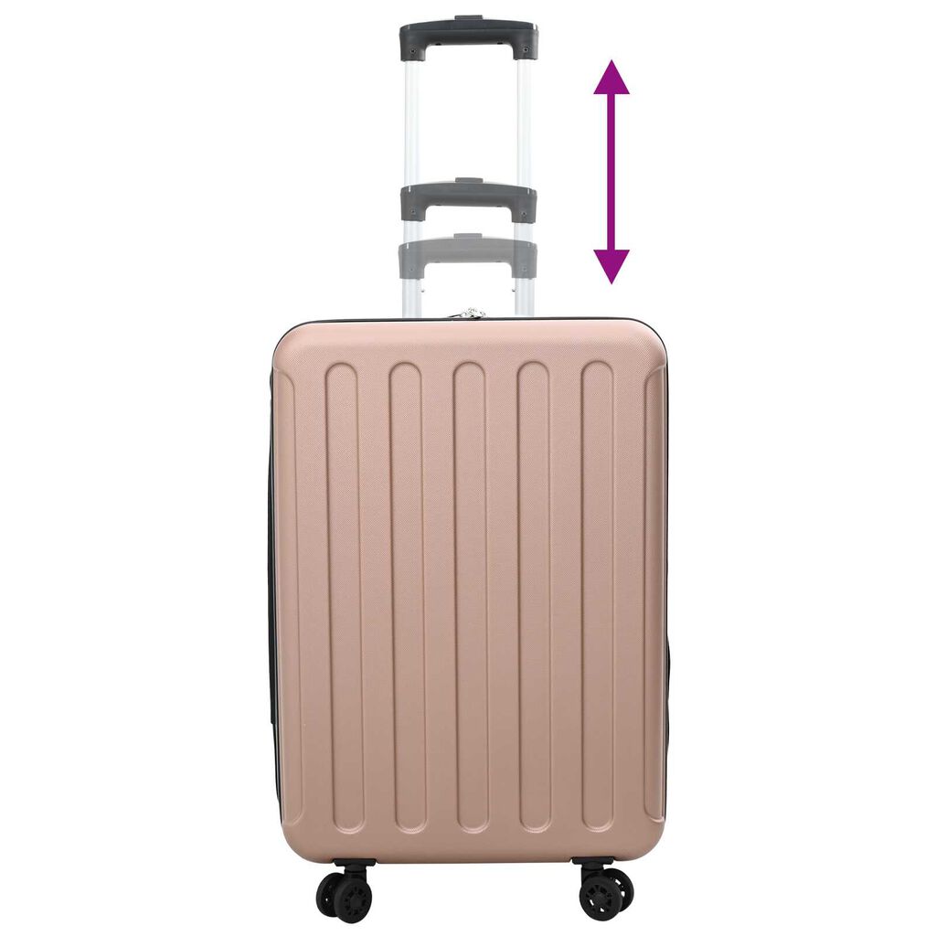 vidaXL Valigia rigida 24'' Rosa oro 43x27x66 cm ABS