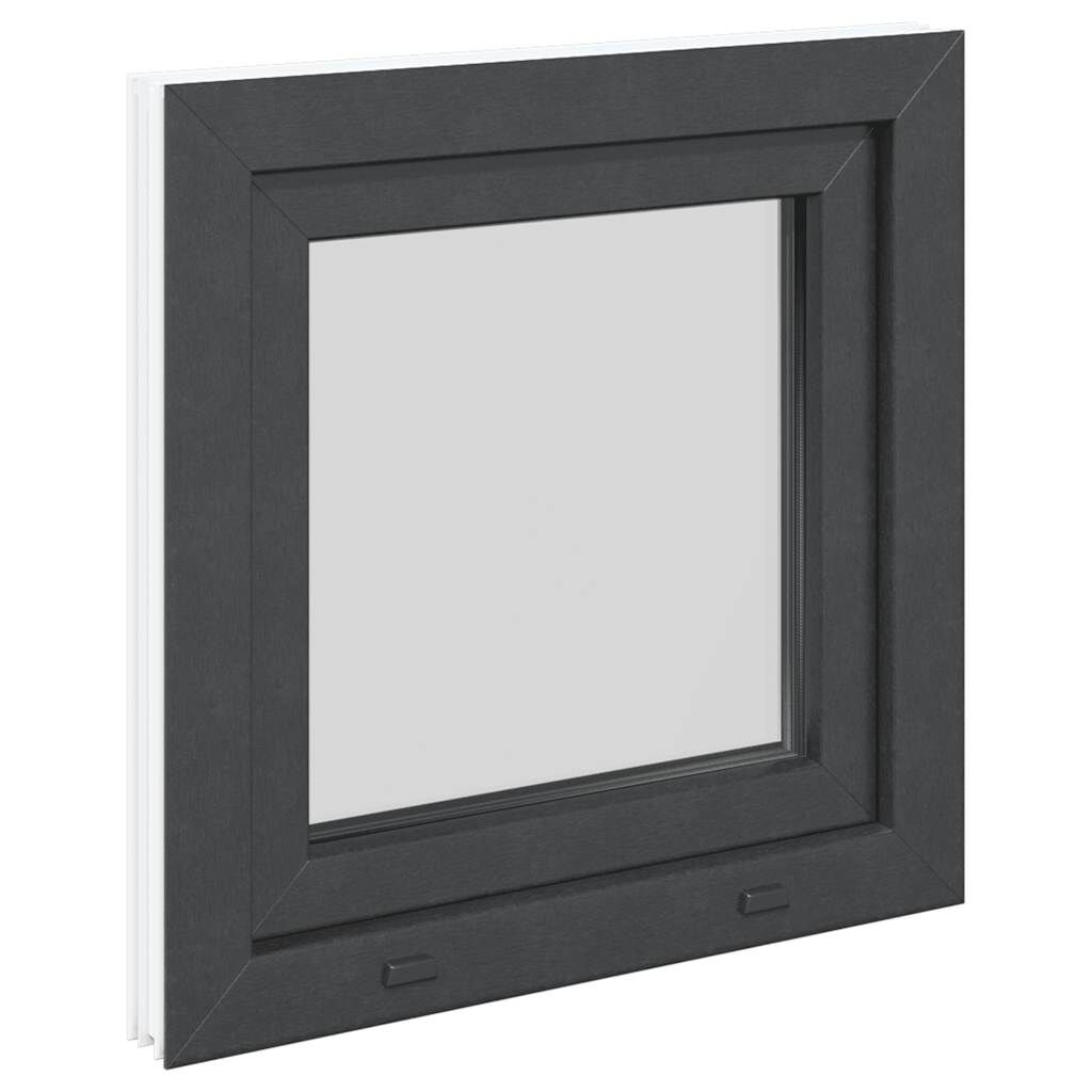 vidaXL Finestra da cantina "RISOR" 50x50 cm anta-ribalta DIN sinistra antracite