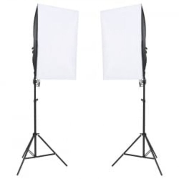vidaXL Kit per Studio Fotografico con Set Luci, Fondale e Riflettore