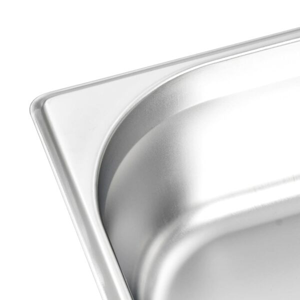 vidaXL Contenitori Gastronorm 4 pz GN 1/1 100 mm in Acciaio Inox