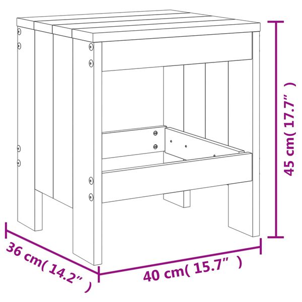 vidaXL Set da Pranzo per Giardino 17pz Bianco Legno Massello di Pino