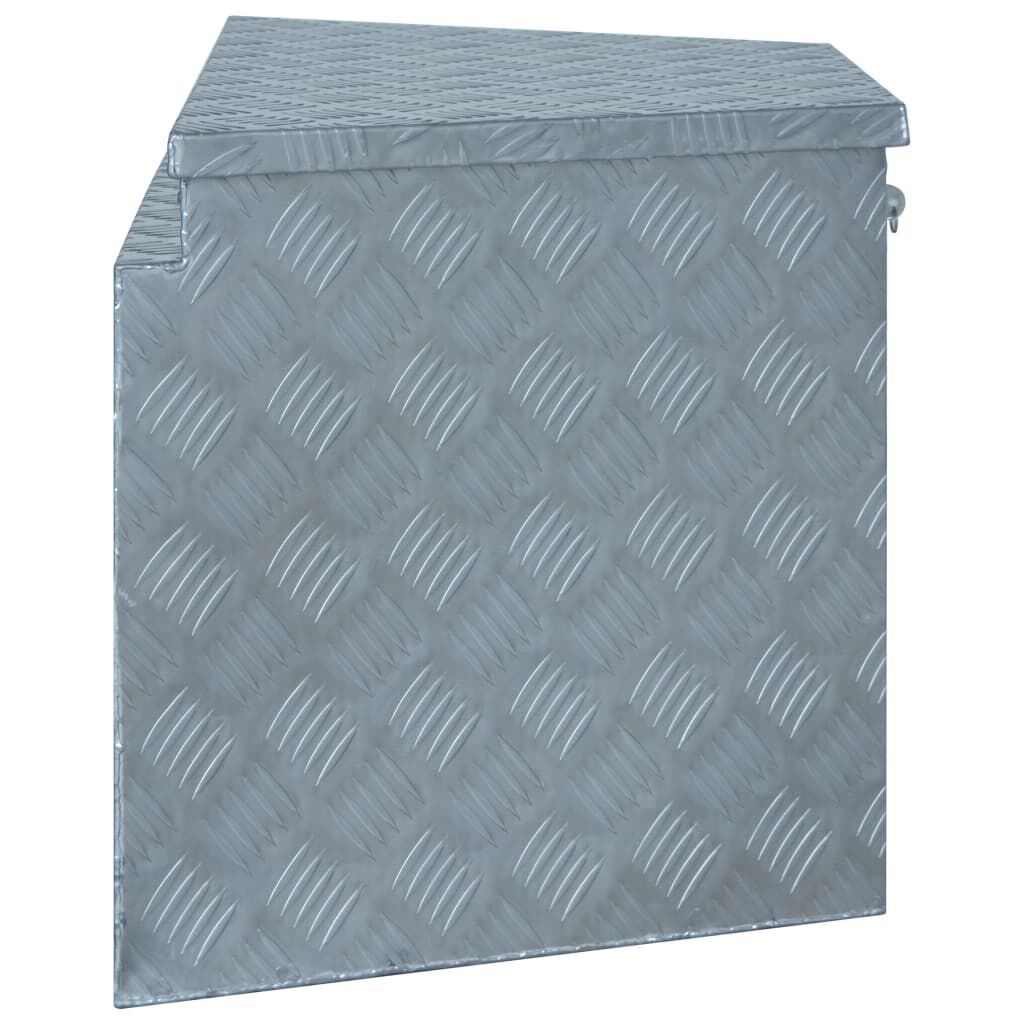 vidaXL Scatola in Alluminio 737/381x410x460 mm Argento