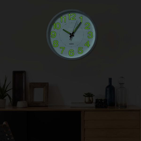 vidaXL Orologio da Parete Luminoso Bianco 30 cm