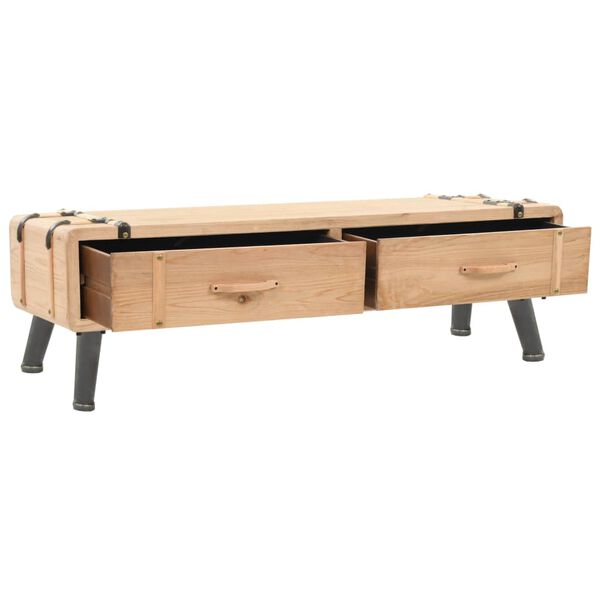vidaXL Mobile TV in Legno Massello di Abete 120x33x35 cm