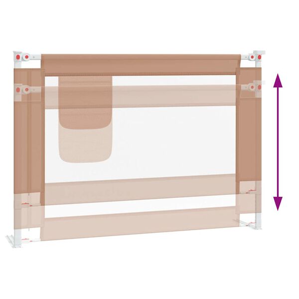 vidaXL Sponda Letto di Sicurezza per Bambini Talpa 90x25 cm in Tessuto