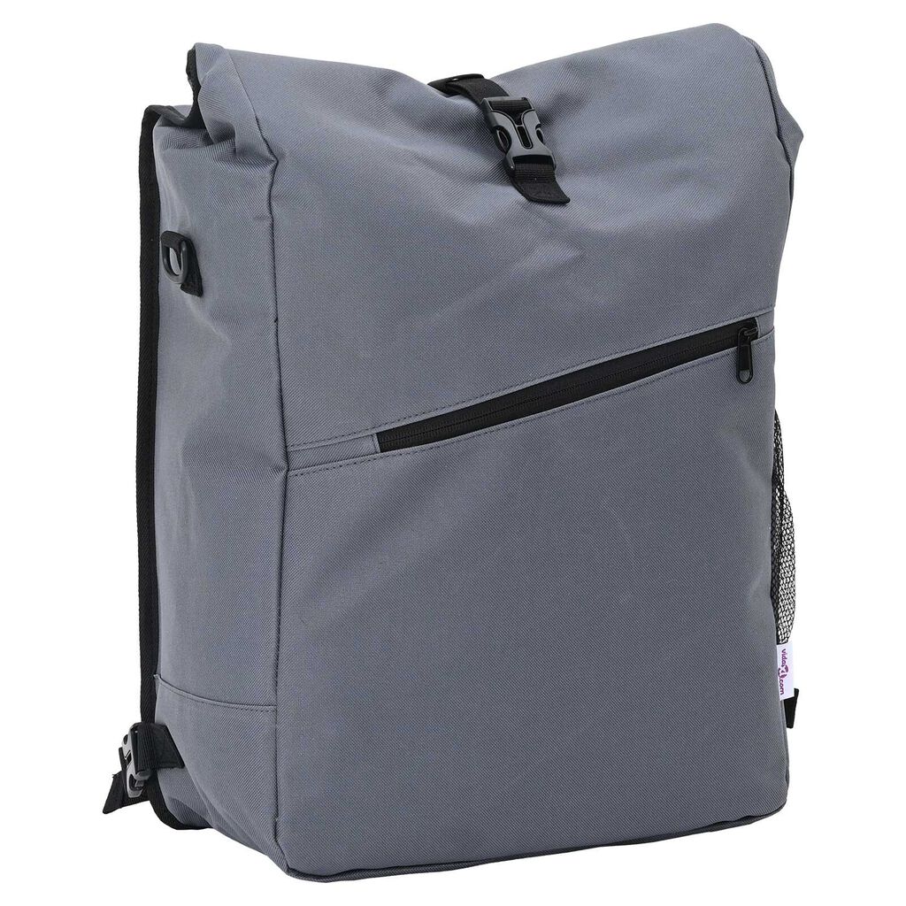 vidaXL Borsa per Bici per Portapacchi 25 L Grigia 33x16x48 cm