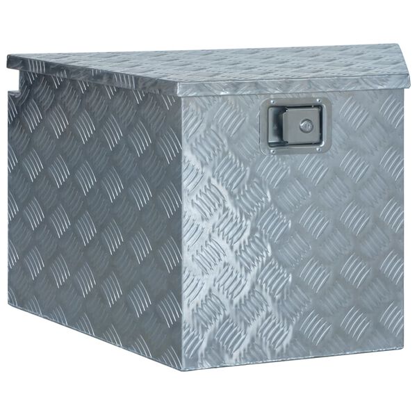 vidaXL Scatola in Alluminio 737/381x410x460 mm Argento