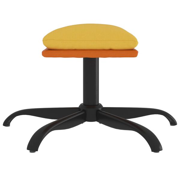 vidaXL Sgabello Giallo Senape 60x60x36 cm in Tessuto e Similpelle