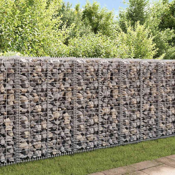 vidaXL Gabbione in Acciaio Zincato 20 x 20 x 100 cm