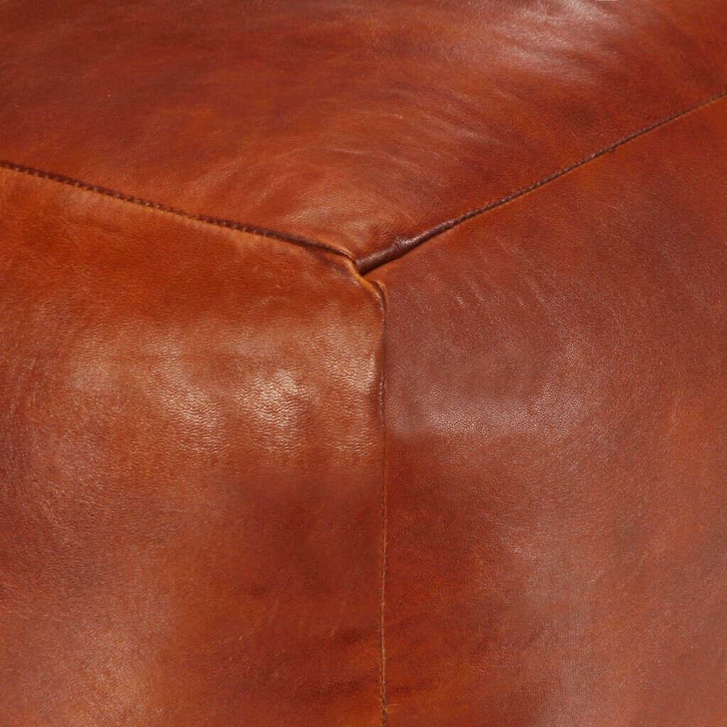 vidaXL Pouf Tanno 40x40x40 cm in Vera Pelle di Capra